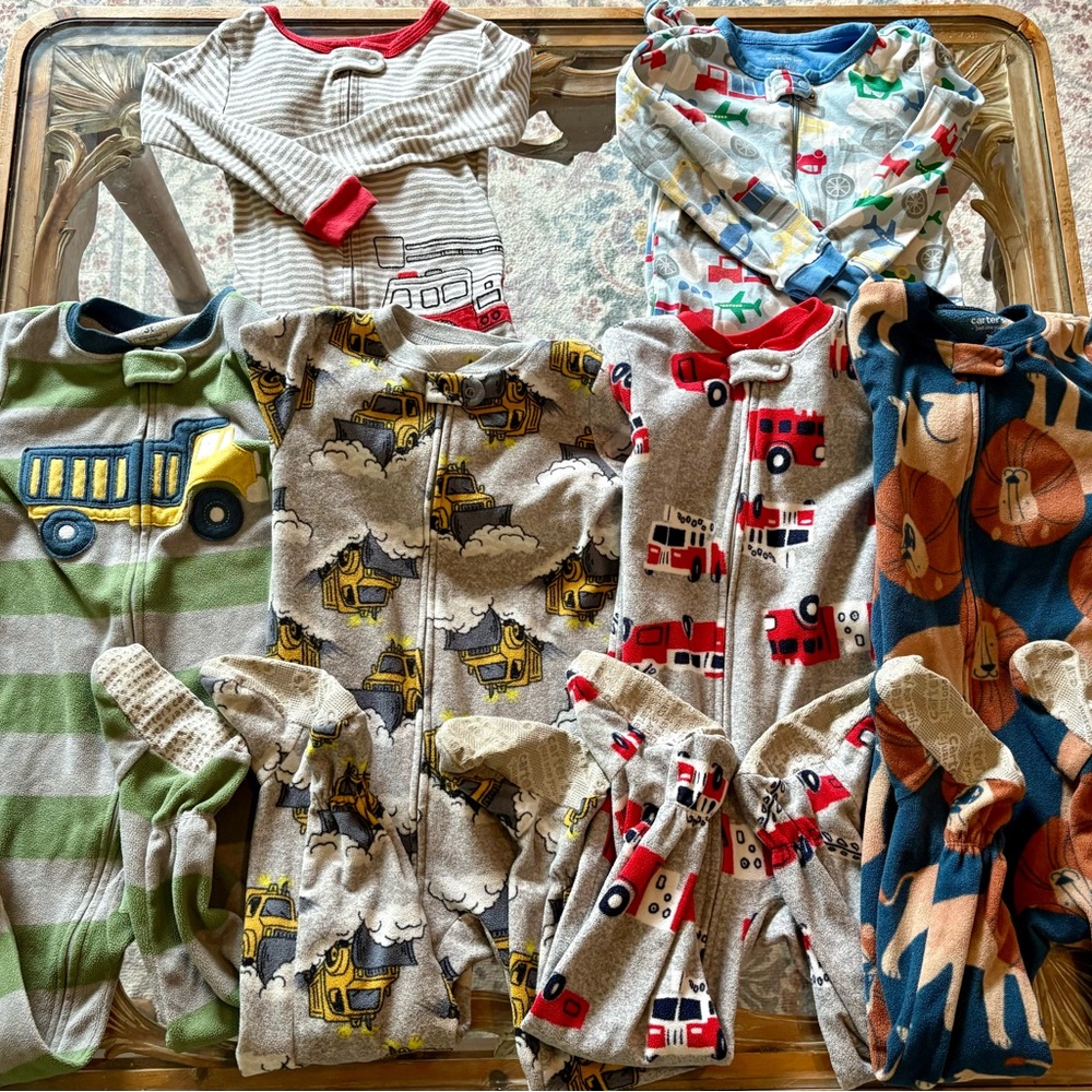 Boys 3T footie pajamas bundle